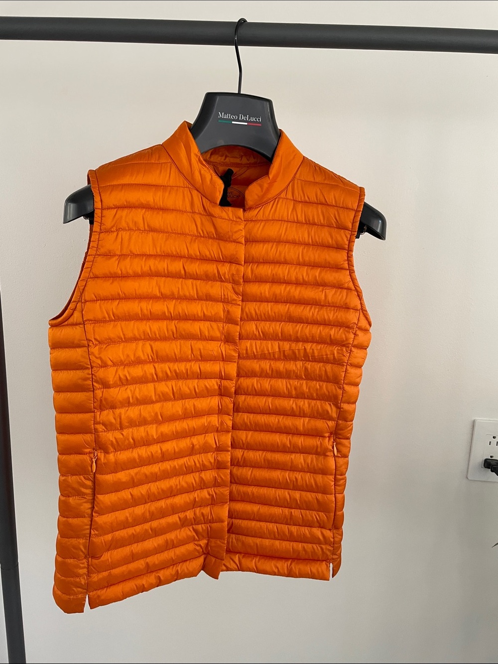 SAVE THE DUCK Orange Quilted Lightweight Women's Vest